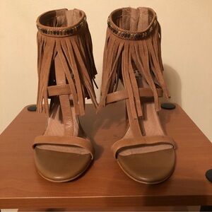 Fringe Tan Sandals